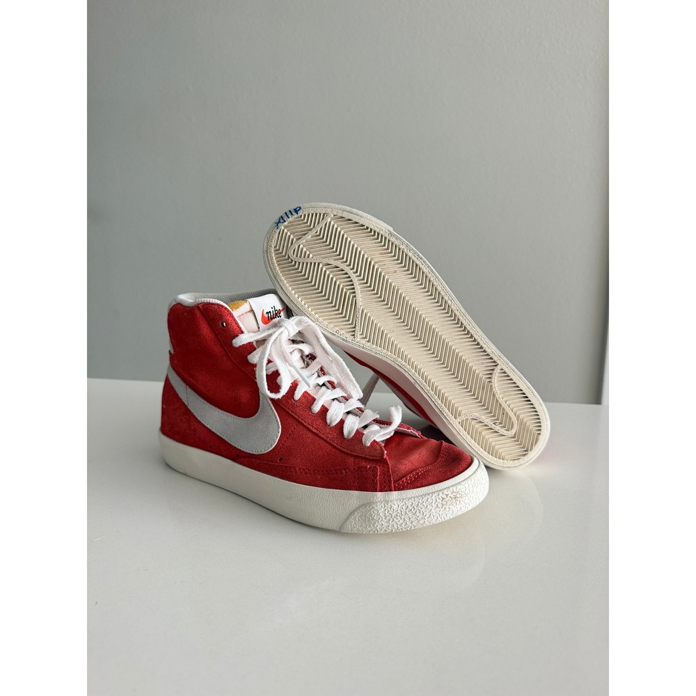 Nike Blazer Mid 77 Vintage Mens 7.5 Red Suede High Top Sneakers CZ1088-600